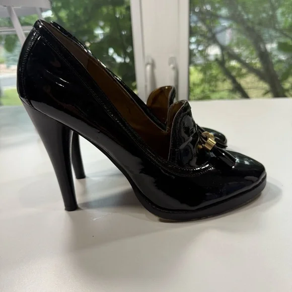Sam Edelman Black Patent Leather Heels Women’s 9M - Picture 1 of 16